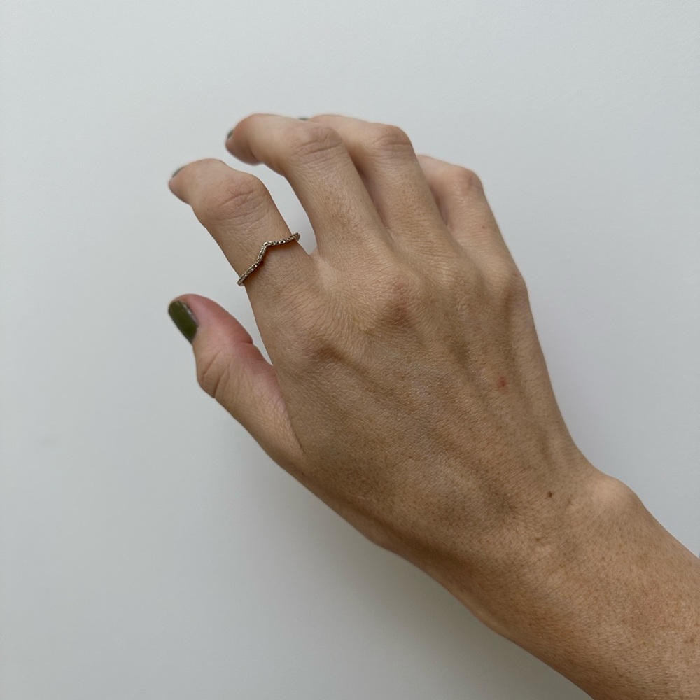 Yellow gold and diamond ring